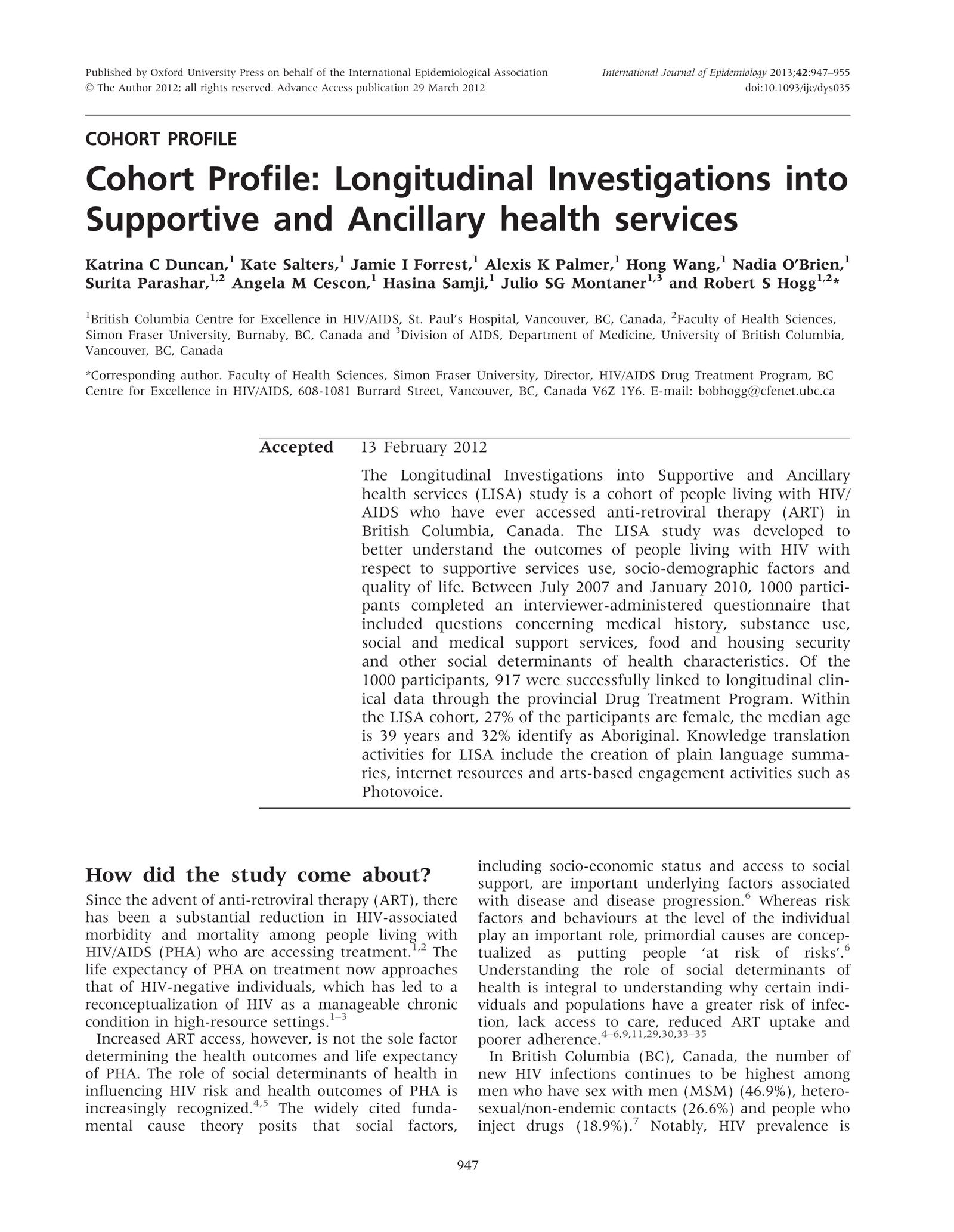 Validating a shortened depression scale (10 item CES-D) among HIV-positive people in British Columbia, Canada