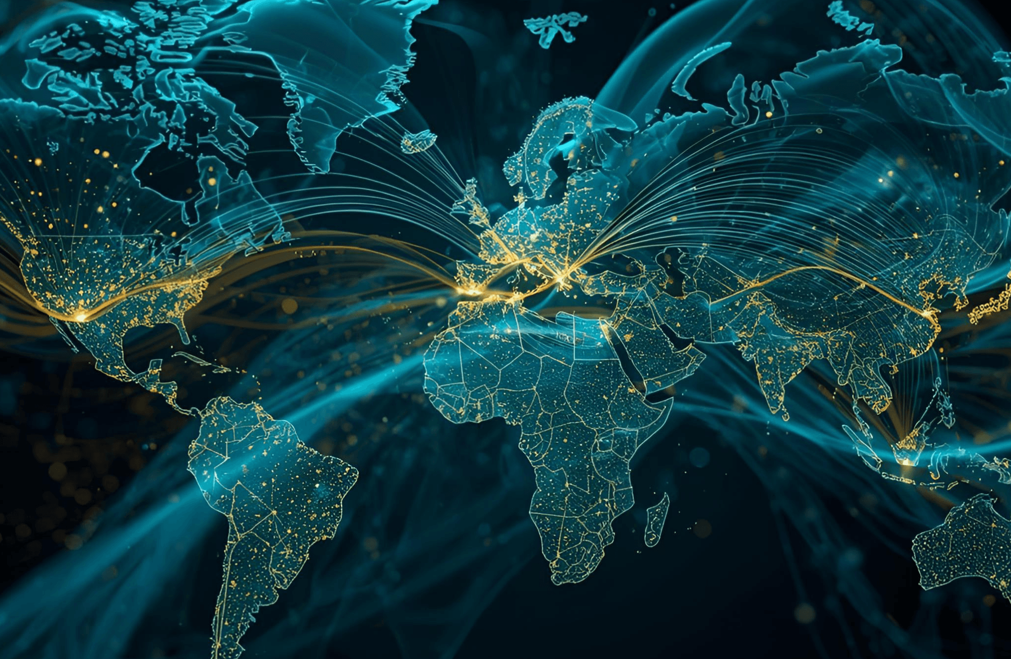 Global connectivity network visualization with digital pathways